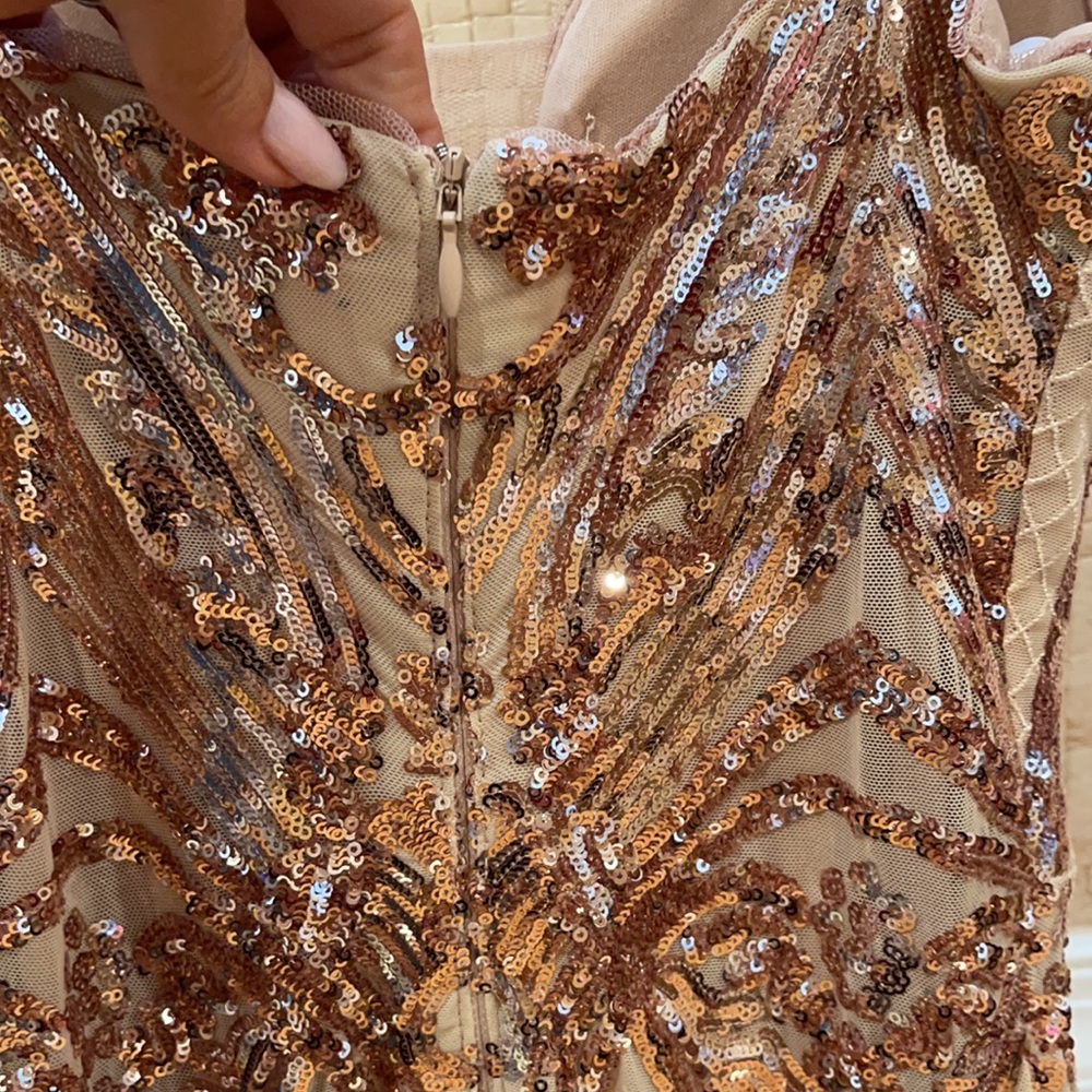 Betsy And Adam Evening Sequence Gown Size 6 - image 8